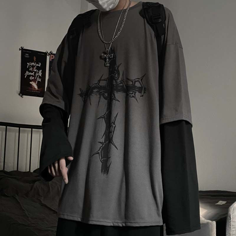 Street Fashion Goth - Grunge Quần Áo Nữ Dài Tay