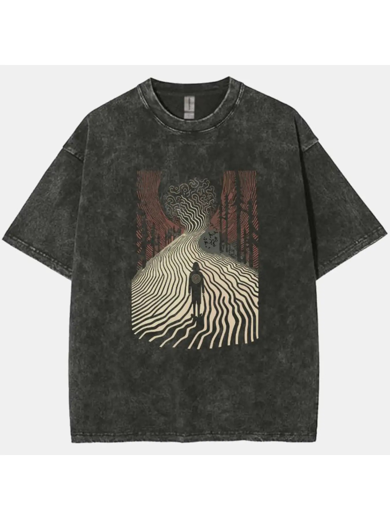 Longline Tee Oversized - Men's and Women's Vintage Black T-Shirts