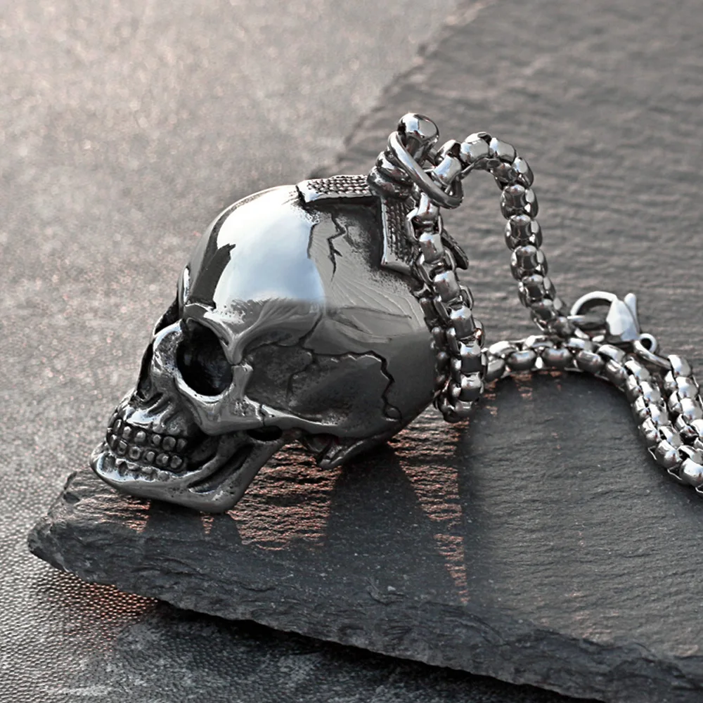 Street Fashion Goth - Gót Ba Chiều Hộp Sọ Mặt