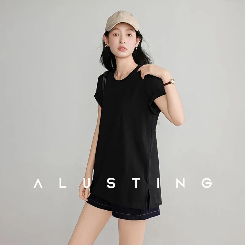 Summer Women's T Shirt Crew Ne - đánh giá và giá Longline Tee Oversized
