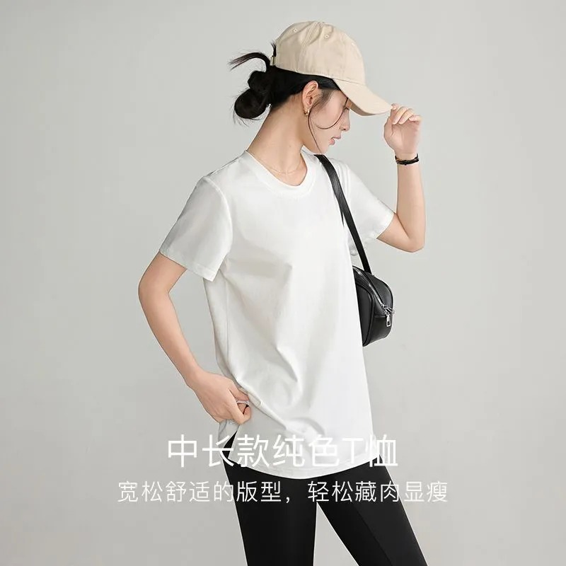 Summer Women's T Shirt Crew Ne - đánh giá và giá Longline Tee Oversized