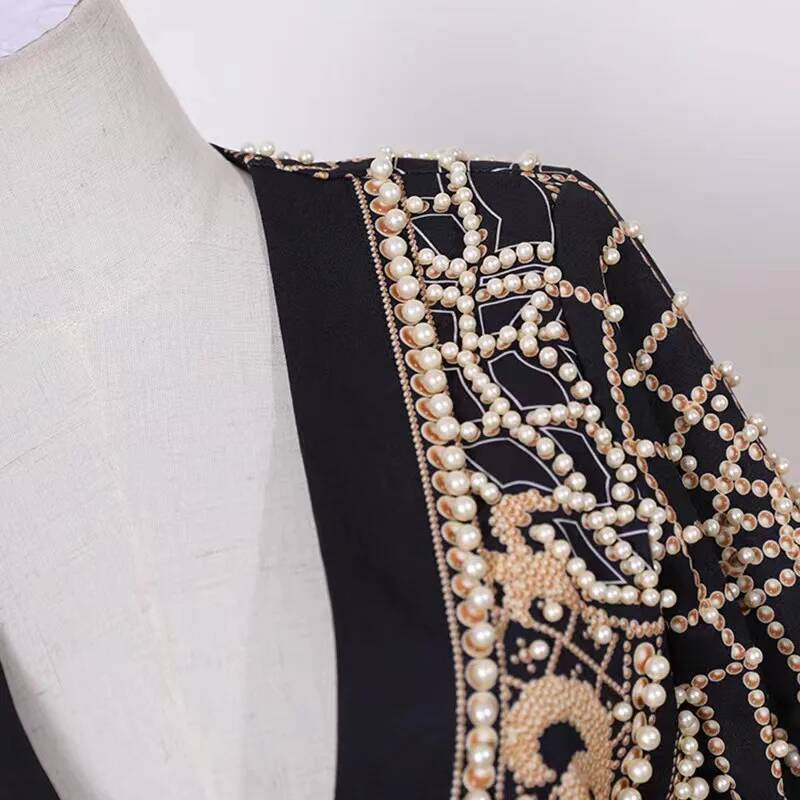 Fashion Beading V Neck Blazers - đánh giá và giá Street Fashion Taiwan