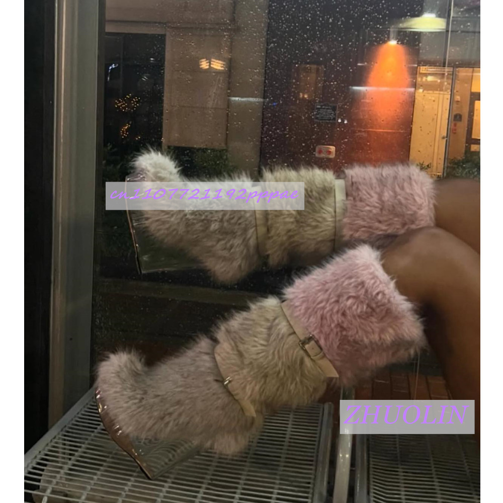 Winter Gradient Furry Transpar - đánh giá và giá Street Fashion Trends