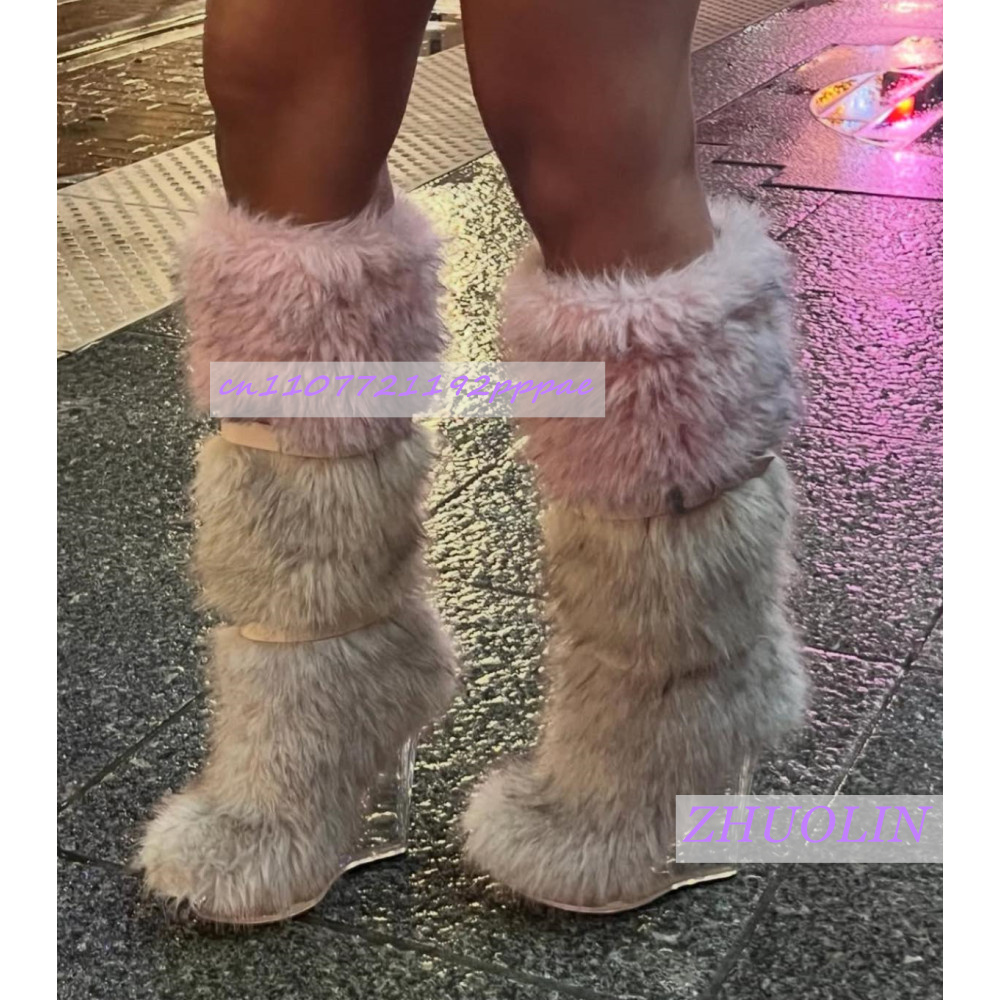 Winter Gradient Furry Transpar - đánh giá và giá Street Fashion Trends