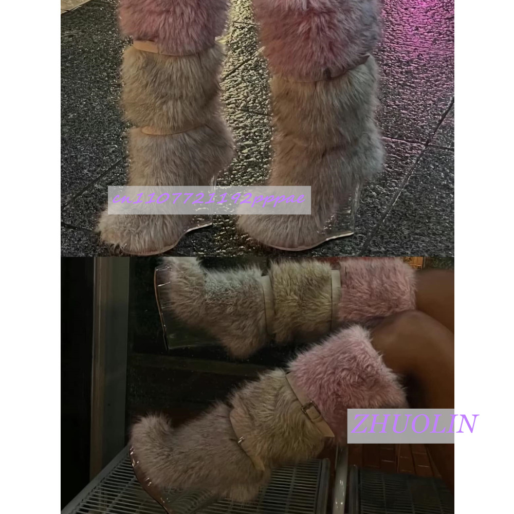 Winter Gradient Furry Transpar - đánh giá và giá Street Fashion Trends