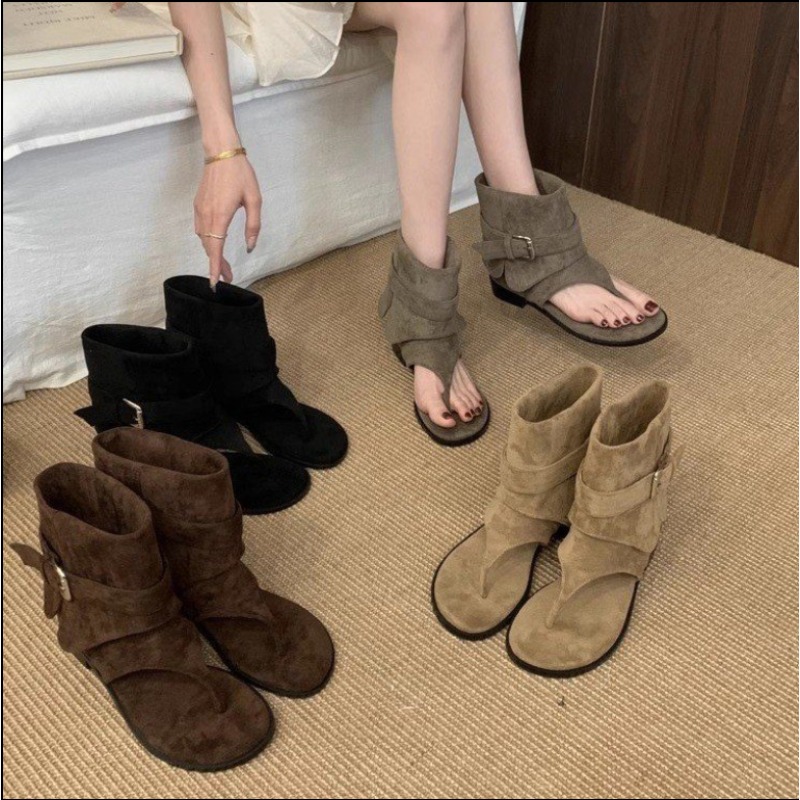 2025Spring Clip Toe Flats Sand - đánh giá và giá Street Fashion Trends