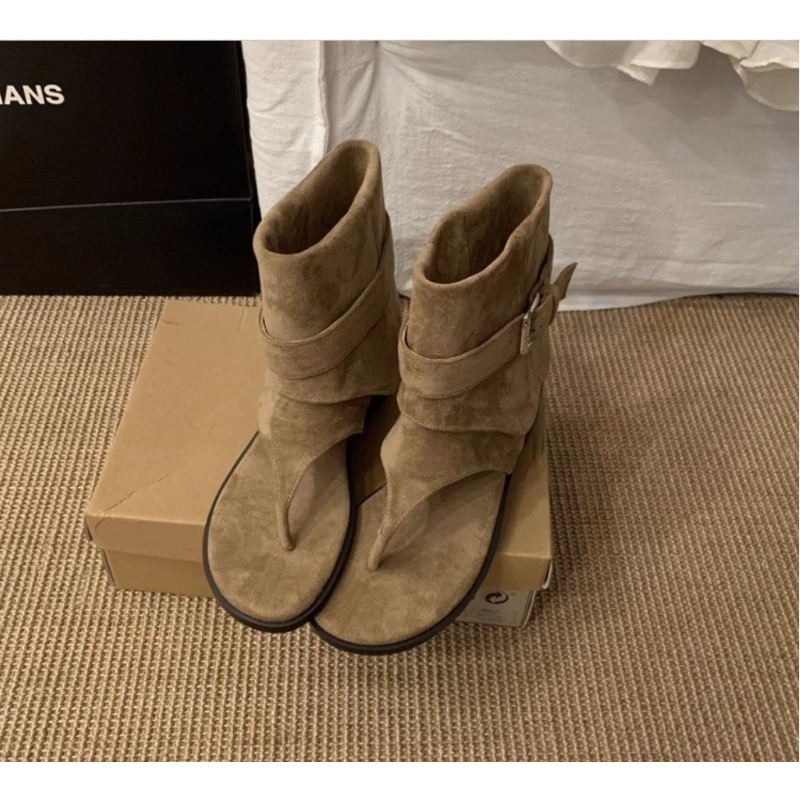 2025Spring Clip Toe Flats Sand - đánh giá và giá Street Fashion Trends