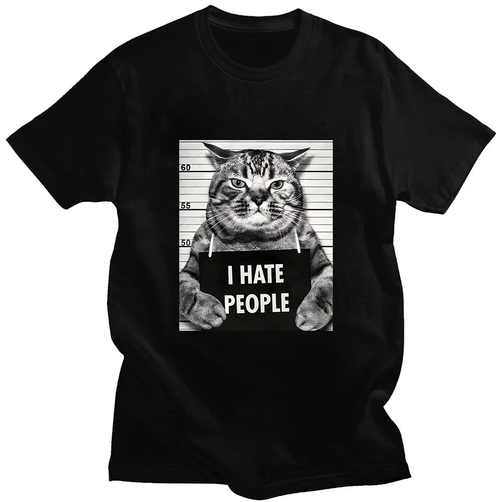 Asian sizeI Meow Print T-shirt - đánh giá và giá Street Fashion Asian Men