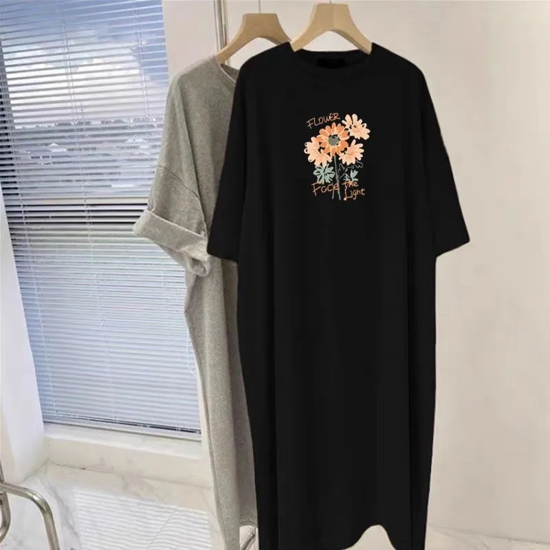 Women's Flower Print Oversized - đánh giá và giá Longline Tee Oversized