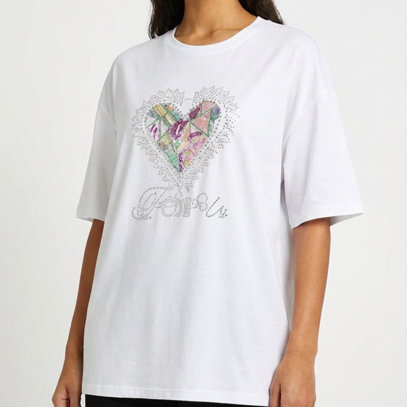 Women's Butterfly Embroidery R - đánh giá và giá Longline Tee Oversized