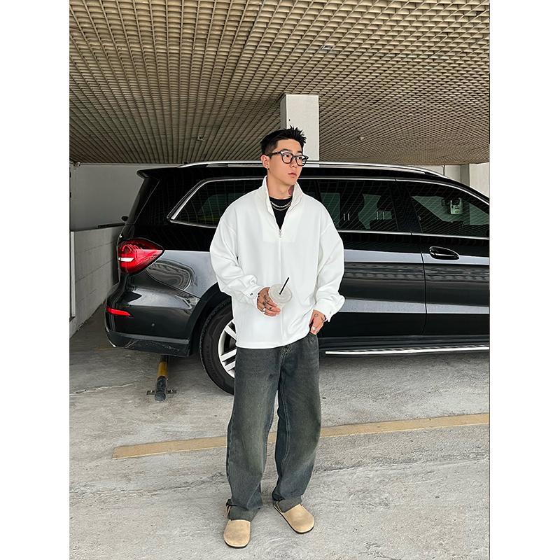 Zipper Turtleneck Twill Textur - đánh giá và giá Longline Tee Oversized