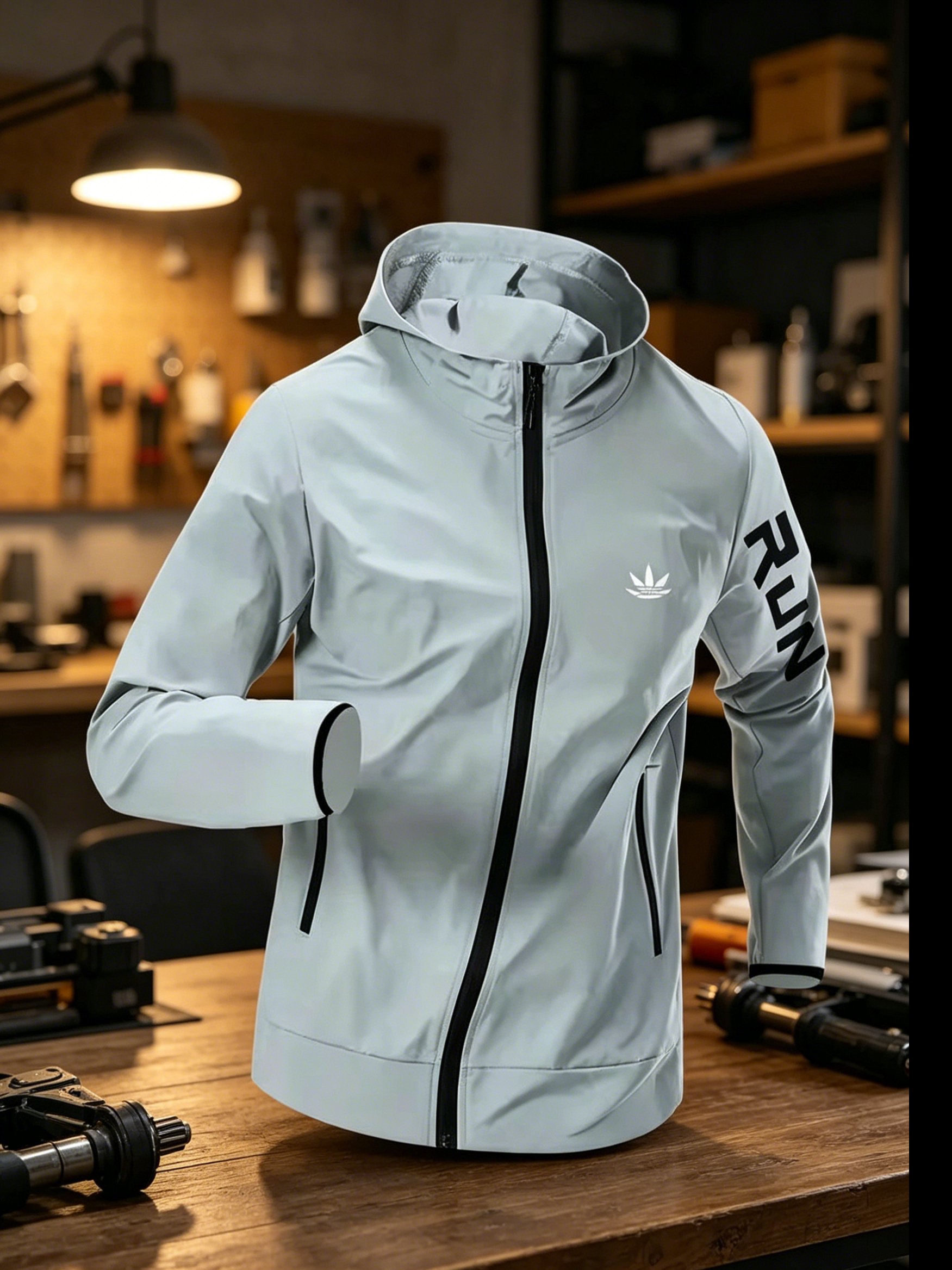 Mens Run Hooded Windbreaker Ja - đánh giá và giá Reflective Jacket Running