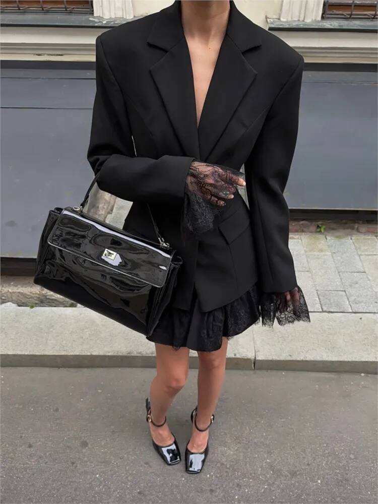 Elegant Lace Blazer Coat Women - đánh giá và giá Street Fashion Taiwan