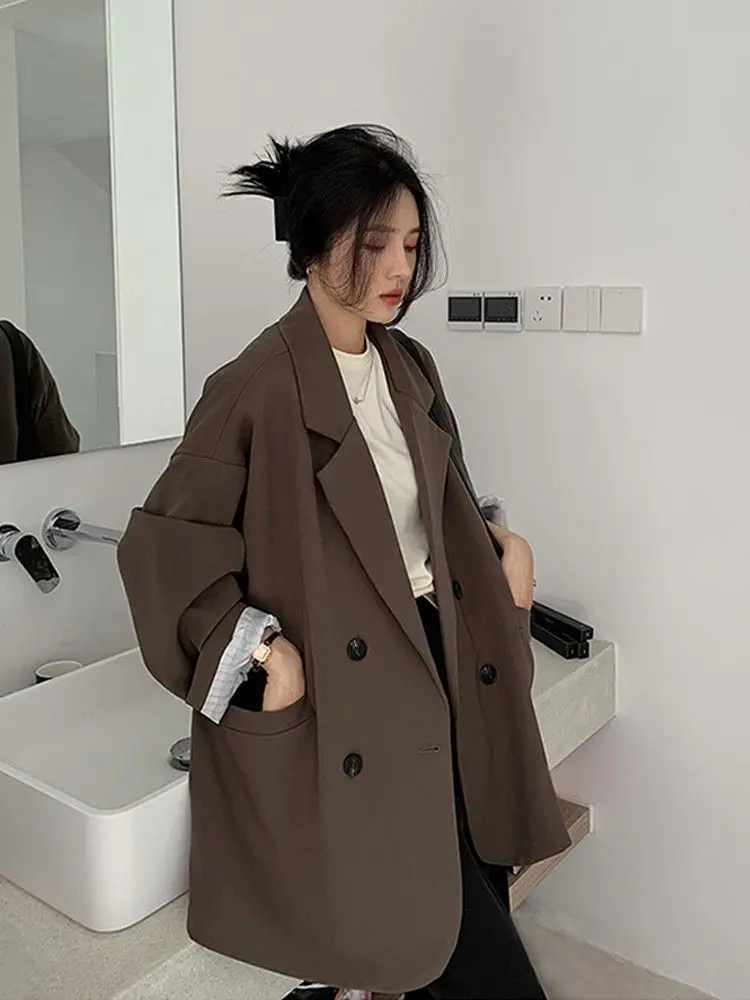 Vintage Brown Blazer Women Ele - đánh giá và giá Street Fashion Official