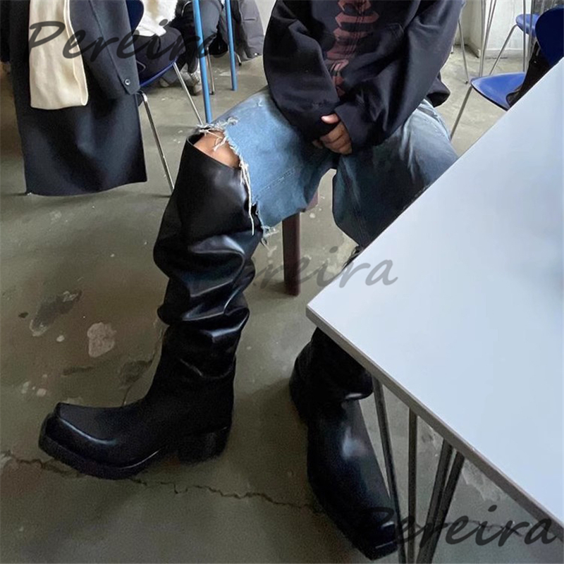 Thick Soled Over The Knee Boot - đánh giá và giá Street Fashion Rome